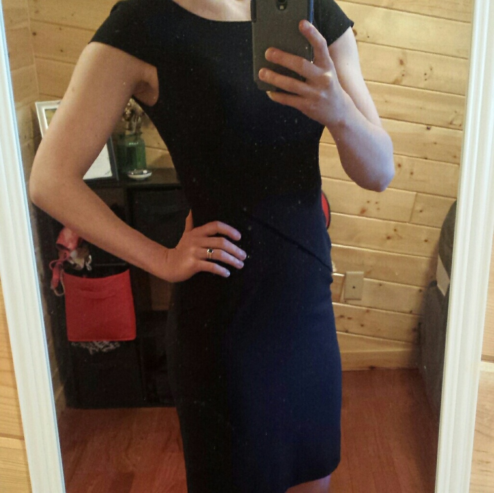 Calvin Klein tailored black dress size 2
